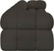 Meridian Furniture - Ames 136" Brown Boucle Fabric Upholstered 4pc. Sofa - 611Brown-S136A - GreatFurnitureDeal