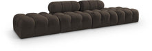 Meridian Furniture - Ames 136" Brown Boucle Fabric Upholstered 4pc. Sofa - 611Brown-S136C - GreatFurnitureDeal
