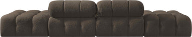 Meridian Furniture - Ames 136" Brown Boucle Fabric Upholstered 4pc. Sofa - 611Brown-S136C - GreatFurnitureDeal