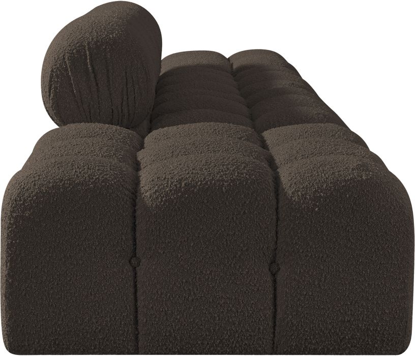 Meridian Furniture - Ames 136" Brown Boucle Fabric Upholstered 4pc. Sofa - 611Brown-S136C - GreatFurnitureDeal