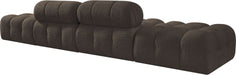 Meridian Furniture - Ames 136" Brown Boucle Fabric Upholstered 4pc. Sofa - 611Brown-S136C - GreatFurnitureDeal
