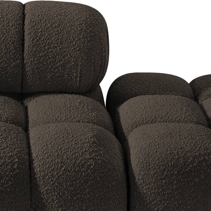 Meridian Furniture - Ames 136" Brown Boucle Fabric Upholstered 4pc. Sofa - 611Brown-S136C - GreatFurnitureDeal