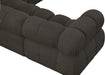 Meridian Furniture - Ames 102" Brown Boucle Fabric Upholstered 5pc. Sectional - 611Brown-Sec5D - GreatFurnitureDeal