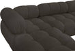 Meridian Furniture - Ames 170" Brown Boucle Fabric Upholstered 7pc. Sectional - 611Brown-Sec7B - GreatFurnitureDeal