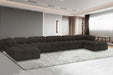 Meridian Furniture - Ames 170" Brown Boucle Fabric Upholstered 7pc. Sectional - 611Brown-Sec7B - GreatFurnitureDeal