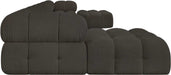 Meridian Furniture - Ames 170" Brown Boucle Fabric Upholstered 7pc. Sectional - 611Brown-Sec7B - GreatFurnitureDeal