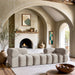 Meridian Furniture - Ames 102" Cream Boucle Fabric Upholstered 3pc. Sofa - 611Cream-S102D - GreatFurnitureDeal