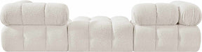 Meridian Furniture - Ames 102" Cream Boucle Fabric Upholstered 3pc. Sofa - 611Cream-S102D - GreatFurnitureDeal