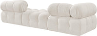 Meridian Furniture - Ames 102" Cream Boucle Fabric Upholstered 3pc. Sofa - 611Cream-S102D - GreatFurnitureDeal