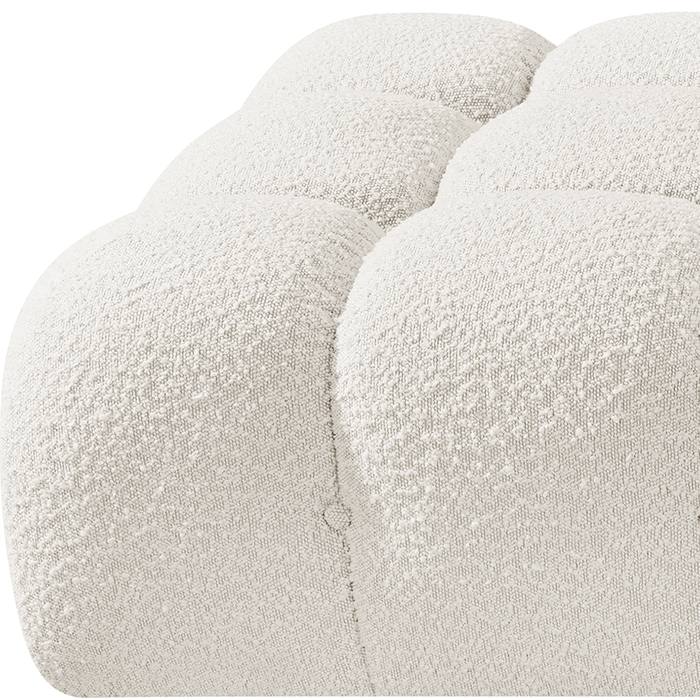 Meridian Furniture - Ames 102" Cream Boucle Fabric Upholstered 3pc. Sofa - 611Cream-S102D - GreatFurnitureDeal