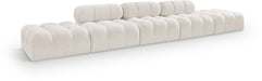 Meridian Furniture - Ames 170" Cream Boucle Fabric Upholstered 5pc. Sofa - 611Cream-S170A - GreatFurnitureDeal