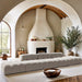 Meridian Furniture - Ames 170" Cream Boucle Fabric Upholstered 5pc. Sofa - 611Cream-S170A - GreatFurnitureDeal
