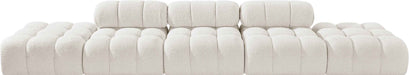 Meridian Furniture - Ames 170" Cream Boucle Fabric Upholstered 5pc. Sofa - 611Cream-S170A - GreatFurnitureDeal
