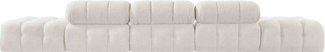 Meridian Furniture - Ames 170" Cream Boucle Fabric Upholstered 5pc. Sofa - 611Cream-S170A - GreatFurnitureDeal