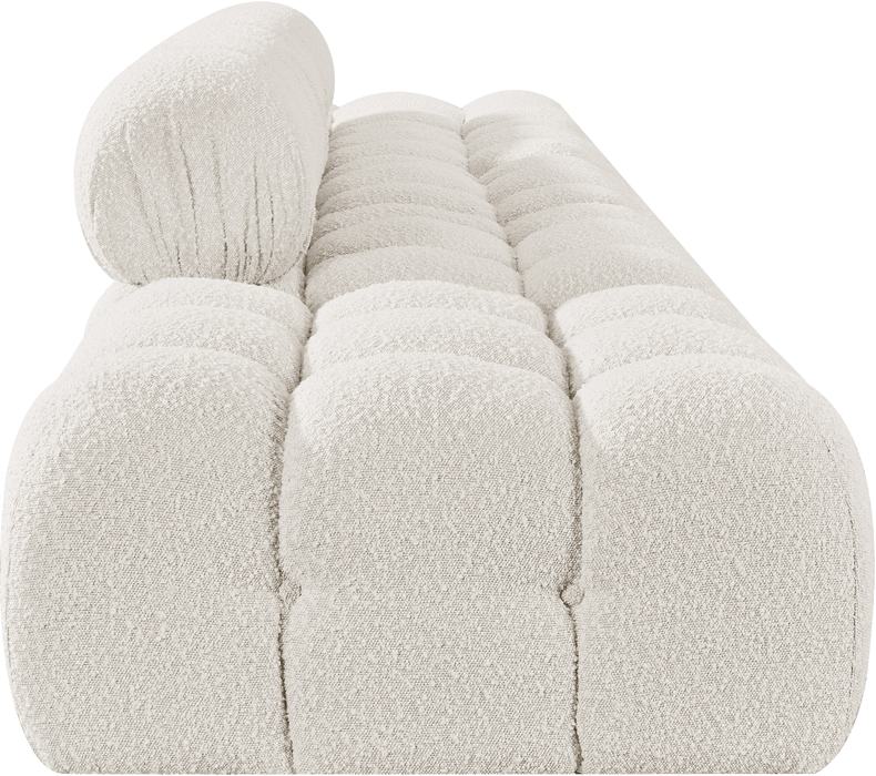 Meridian Furniture - Ames 170" Cream Boucle Fabric Upholstered 5pc. Sofa - 611Cream-S170A - GreatFurnitureDeal