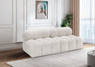 Meridian Furniture - Ames 68" Cream Boucle Fabric Upholstered 2pc. Armless Loveseat - 611Cream-S68B - GreatFurnitureDeal