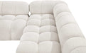 Meridian Furniture - Ames 136" Cream Boucle Fabric Upholstered 5pc. Sectional - 611Cream-Sec5A - GreatFurnitureDeal