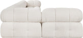 Meridian Furniture - Ames 136" Cream Boucle Fabric Upholstered 5pc. Sectional - 611Cream-Sec5A - GreatFurnitureDeal