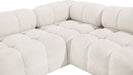 Meridian Furniture - Ames 136" Cream Boucle Fabric Upholstered 6pc. Sectional - 611Cream-Sec6D - GreatFurnitureDeal