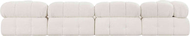 Meridian Furniture - Ames 136" Cream Boucle Fabric Upholstered 6pc. Sectional - 611Cream-Sec6D - GreatFurnitureDeal