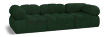 Meridian Furniture - Ames 102" Green Boucle Fabric Upholstered 3pc. Sofa - 611Green-S102A - GreatFurnitureDeal
