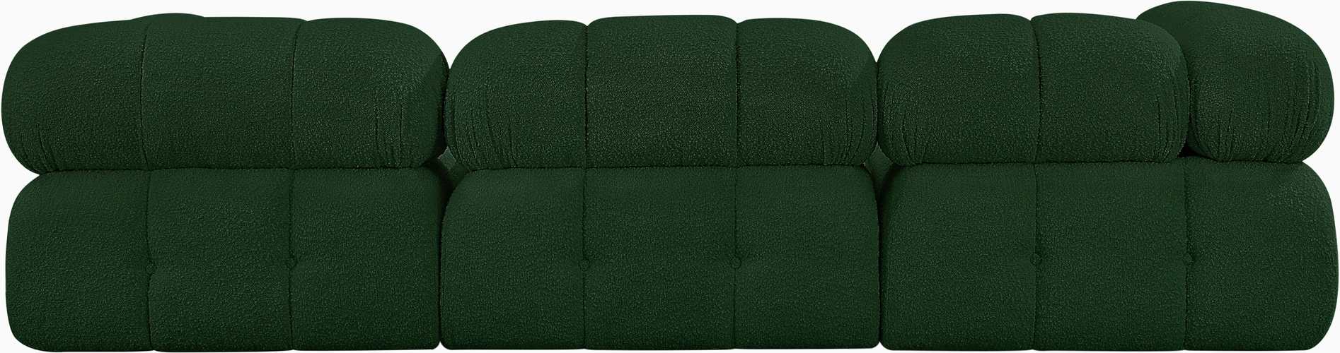Meridian Furniture - Ames 102" Green Boucle Fabric Upholstered 3pc. Sofa - 611Green-S102A - GreatFurnitureDeal