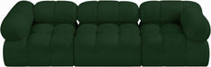 Meridian Furniture - Ames 102" Green Boucle Fabric Upholstered 3pc. Sofa - 611Green-S102A - GreatFurnitureDeal