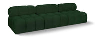 Meridian Furniture - Ames 102" Green Boucle Fabric Upholstered 3pc. Armless Sofa - 611Green-S102B - GreatFurnitureDeal