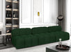 Meridian Furniture - Ames 102" Green Boucle Fabric Upholstered 3pc. Armless Sofa - 611Green-S102B - GreatFurnitureDeal