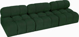 Meridian Furniture - Ames 102" Green Boucle Fabric Upholstered 3pc. Armless Sofa - 611Green-S102B - GreatFurnitureDeal