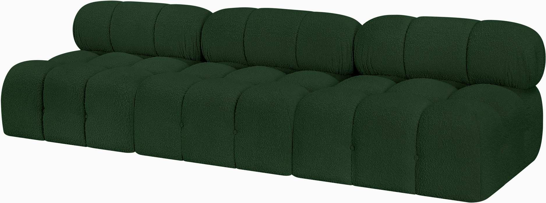 Meridian Furniture - Ames 102" Green Boucle Fabric Upholstered 3pc. Armless Sofa - 611Green-S102B - GreatFurnitureDeal