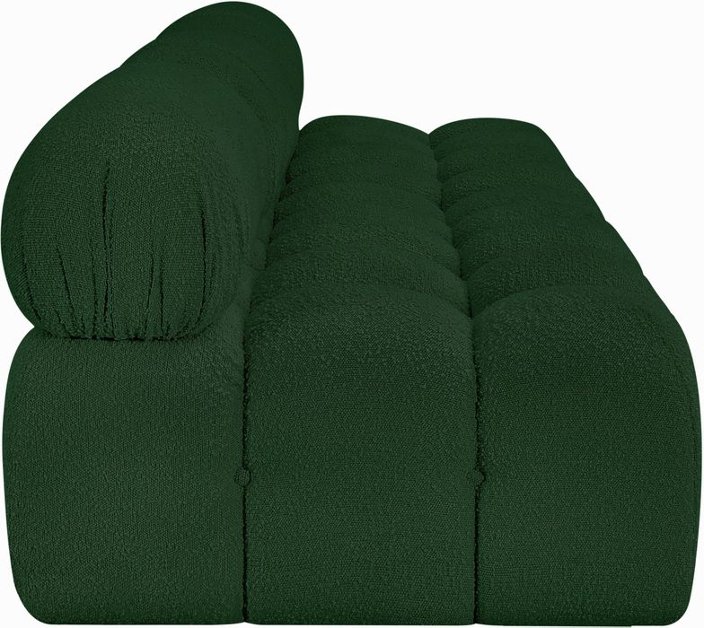 Meridian Furniture - Ames 102" Green Boucle Fabric Upholstered 3pc. Armless Sofa - 611Green-S102B - GreatFurnitureDeal