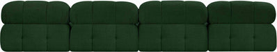 Meridian Furniture - Ames 136" Green Boucle Fabric Upholstered 4pc. Armless Sofa - 611Green-S136B - GreatFurnitureDeal