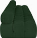 Meridian Furniture - Ames 136" Green Boucle Fabric Upholstered 4pc. Armless Sofa - 611Green-S136B - GreatFurnitureDeal