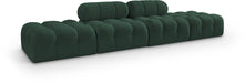 Meridian Furniture - Ames 136" Green Boucle Fabric Upholstered 4pc. Sofa - 611Green-S136C - GreatFurnitureDeal
