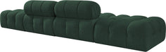 Meridian Furniture - Ames 136" Green Boucle Fabric Upholstered 4pc. Sofa - 611Green-S136C - GreatFurnitureDeal