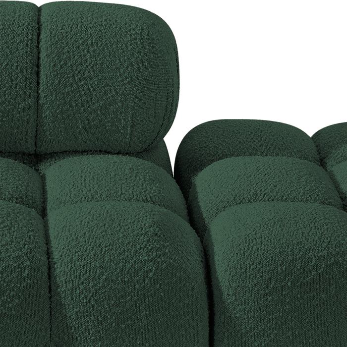Meridian Furniture - Ames 136" Green Boucle Fabric Upholstered 4pc. Sofa - 611Green-S136C - GreatFurnitureDeal
