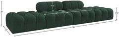 Meridian Furniture - Ames 136" Green Boucle Fabric Upholstered 4pc. Sofa - 611Green-S136C - GreatFurnitureDeal
