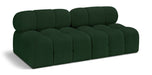 Meridian Furniture - Ames 68" Green Boucle Fabric Upholstered 2pc. Armless Loveseat - 611Green-S68B - GreatFurnitureDeal
