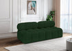 Meridian Furniture - Ames 68" Green Boucle Fabric Upholstered 2pc. Armless Loveseat - 611Green-S68B - GreatFurnitureDeal