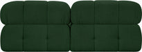 Meridian Furniture - Ames 68" Green Boucle Fabric Upholstered 2pc. Armless Loveseat - 611Green-S68B - GreatFurnitureDeal