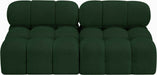 Meridian Furniture - Ames 68" Green Boucle Fabric Upholstered 2pc. Armless Loveseat - 611Green-S68B - GreatFurnitureDeal
