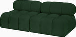 Meridian Furniture - Ames 68" Green Boucle Fabric Upholstered 2pc. Armless Loveseat - 611Green-S68B - GreatFurnitureDeal