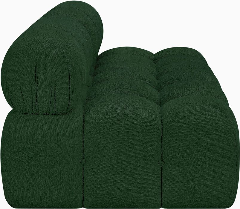 Meridian Furniture - Ames 68" Green Boucle Fabric Upholstered 2pc. Armless Loveseat - 611Green-S68B - GreatFurnitureDeal