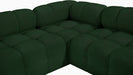 Meridian Furniture - Ames 102" Green Boucle Fabric Upholstered 4pc. Sectional - 611Green-Sec4A - GreatFurnitureDeal