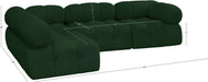 Meridian Furniture - Ames 102" Green Boucle Fabric Upholstered 4pc. Sectional - 611Green-Sec4A - GreatFurnitureDeal