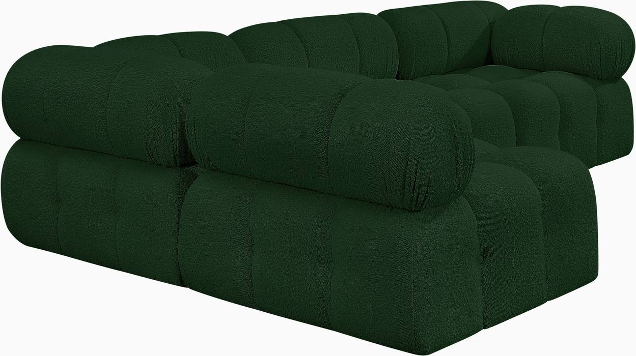 Meridian Furniture - Ames 102" Green Boucle Fabric Upholstered 4pc. Sectional - 611Green-Sec4A - GreatFurnitureDeal