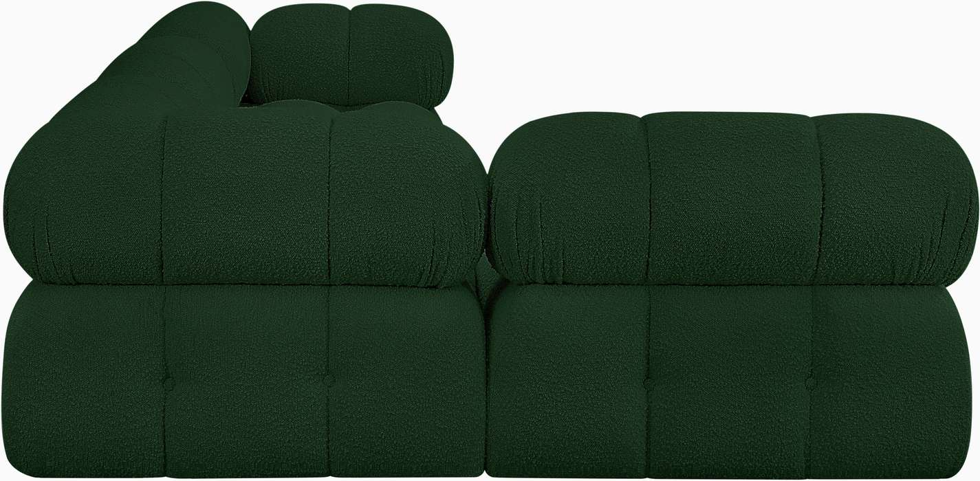 Meridian Furniture - Ames 102" Green Boucle Fabric Upholstered 4pc. Sectional - 611Green-Sec4A - GreatFurnitureDeal