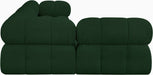 Meridian Furniture - Ames 102" Green Boucle Fabric Upholstered 4pc. Sectional - 611Green-Sec4A - GreatFurnitureDeal