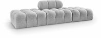 Meridian Furniture - Ames 102" Grey Boucle Fabric Upholstered 3pc. Sofa - 611Grey-S102C - GreatFurnitureDeal